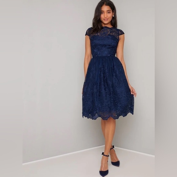 Chi Chi London Dresses & Skirts - CAP SLEEVE BAROQUE STYLE TEA DRESS NEW